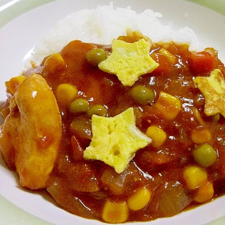 お肉柔らか♪鶏胸肉のトマトチーズカレー